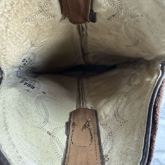 Abilene Vintage Men’s Size 9 D Brown Leather Distressed Cowboy Western Boots main image 9